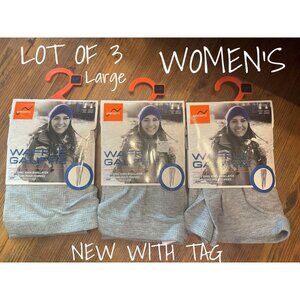 Watsons Baselayer Long John Waffle Gray Women's Size Large Lot 3 New With Tag